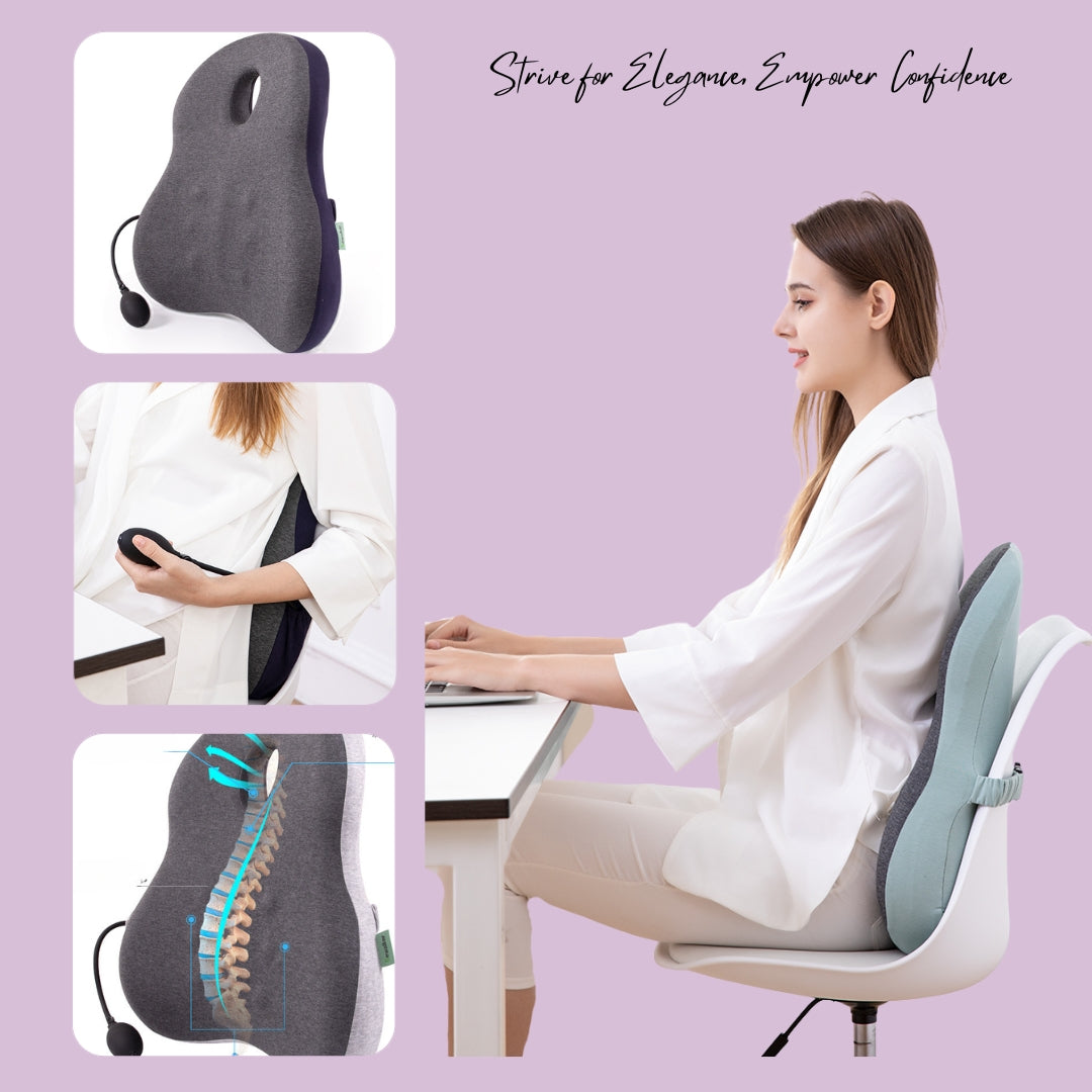 Ergonomic Inflatable Lumbar Support Cushion